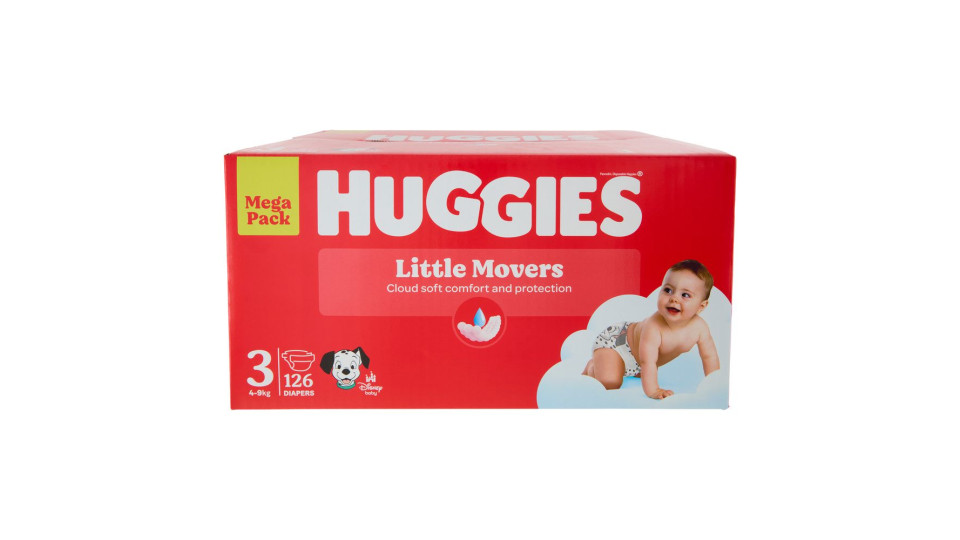 PANNOLINI LITTLE MOVERS TG.3 4/9KG 56 PEZZI