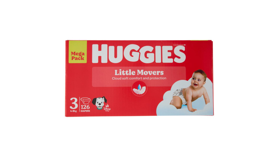 PANNOLINI LITTLE MOVERS TG.3 4/9KG 56 PEZZI