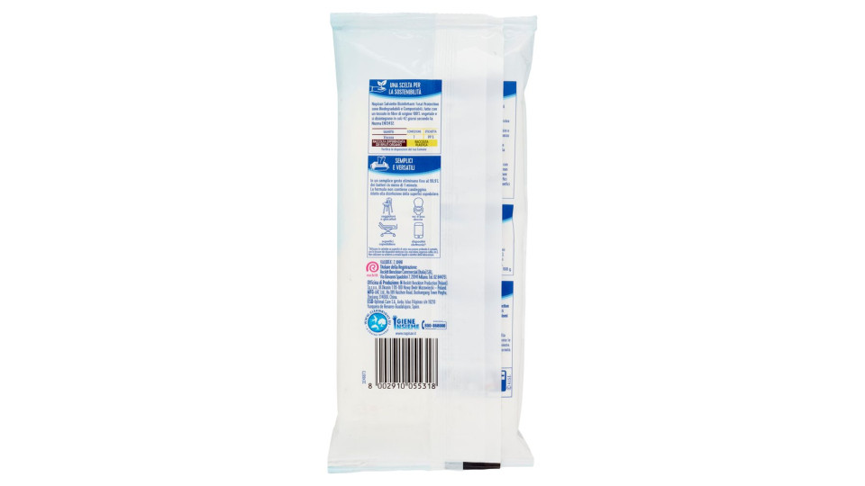 SALVIETTE DISINFETTANTI TOTAL PROTECTION CLASSIC BIODEGRADABILI 40 PZ