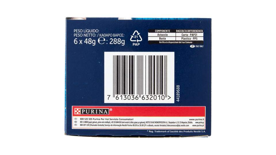 FELIX SOUP ORIGINAL CIBO UMIDO PER GATTI CON MANZO, POLLO E AGNELLO 6X48G