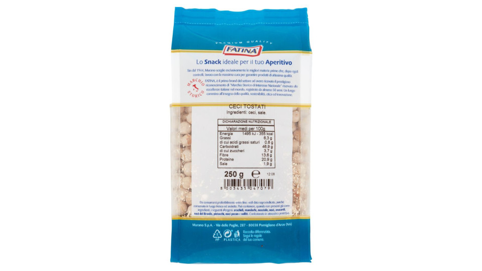 Fatina Snack Croccante Ceci Tostati 250 g