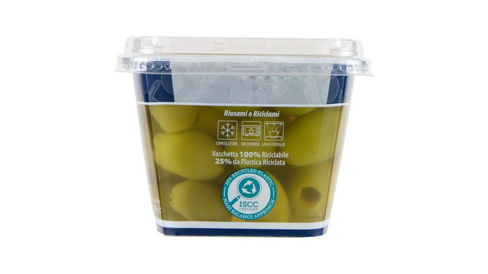 Madama Oliva il Frutto di Grecia Olive Halkidiki Verdi Dolci Giganti Denocciolate 480 g