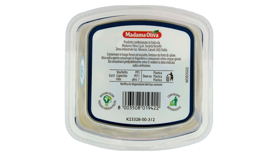 Madama Oliva il Frutto di Grecia Olive Halkidiki Verdi Dolci Giganti Denocciolate 480 g