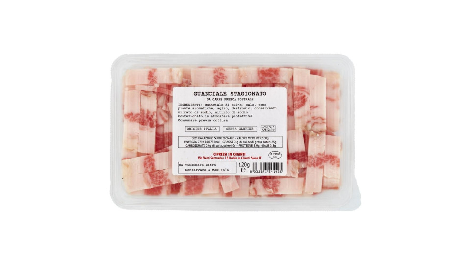Cipressi in Chianti Guanciale stagionato 120 g
