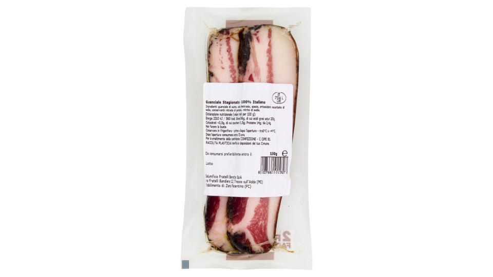 Fratelli Beretta Guanciale Stagionato 100% Italiano 150 g