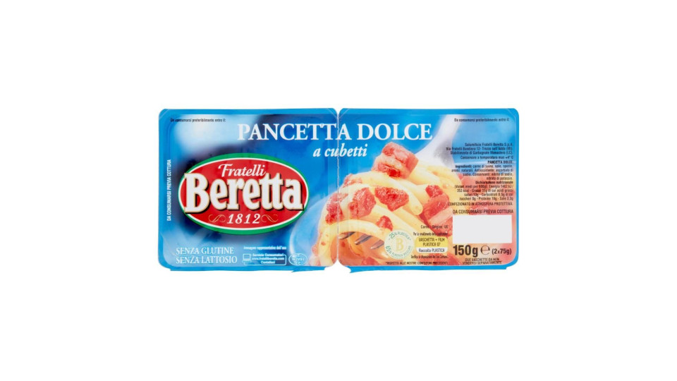 Fratelli Beretta Pancetta Dolce a cubetti 2 x 75 g