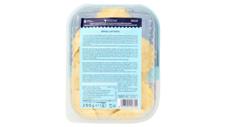 Fini Senza Lattosio Girasoli Robiola e Speck 250 g