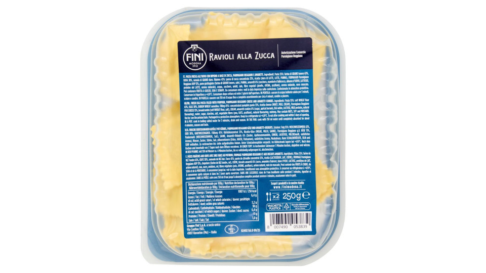 Fini Le Ricette della Tradizione Ravioli alla Zucca 250 g