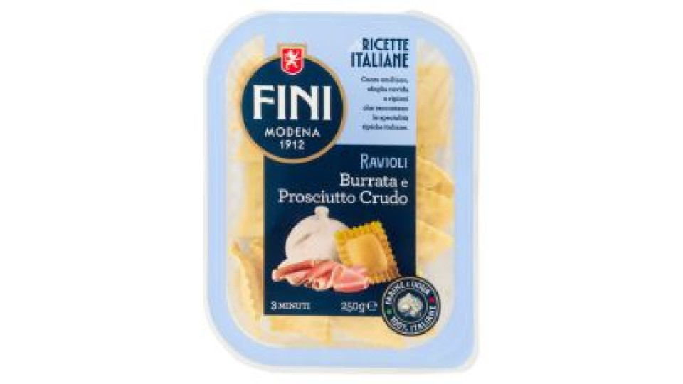 Fini Ravioli Burrata e Prosciutto Crudo 250 g