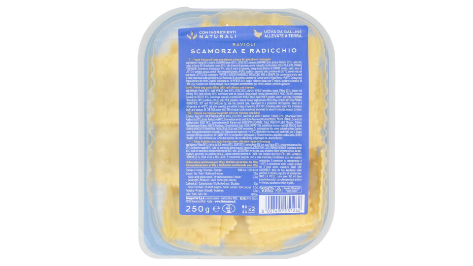 Fini Ricette Italiane Ravioli Scamorza e Radicchio 250 g