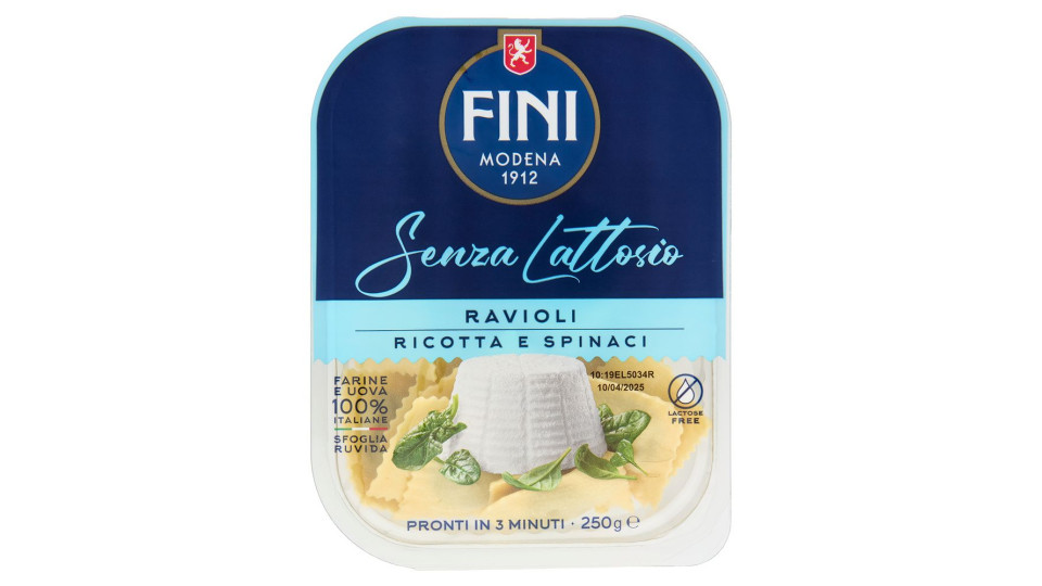 Fini Senza Lattosio Ravioli Ricotta e Spinaci 250 g
