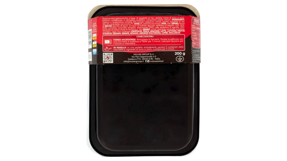 Mulan Spaghetti di Riso con verdura e carne 200 g