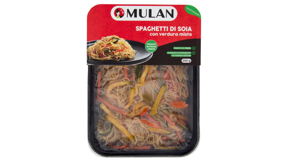Mulan Spaghetti di Soia con verdura mista 200 g