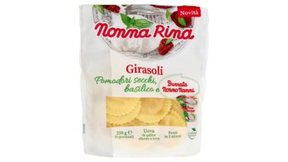 Nonna Rina Girasoli Pomodori Secchie, Basilico e Burrata Nonno Nanni 250 g