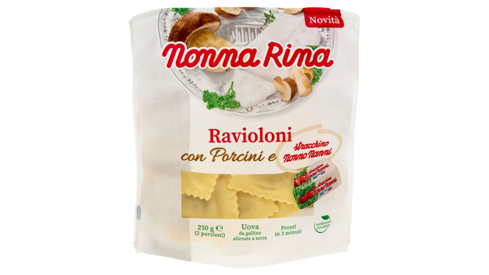 Nonna Rina Ravioloni con Porcini e stracchino Nonno Nanni 250 g