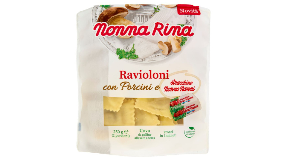 Nonna Rina Ravioloni con Porcini e stracchino Nonno Nanni 250 g