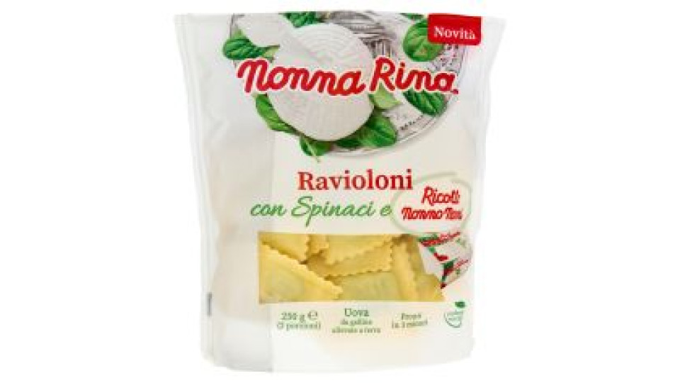 Nonna Rina Ravioloni con Spinaci e Ricotta Nonno Nanni 250 g