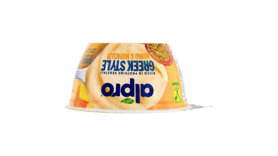 ALPRO GREEK STYLE, Alternativa Vegetale allo Yogurt, Mango&Maracuja,Naturalmente Senza Lattosio,135g