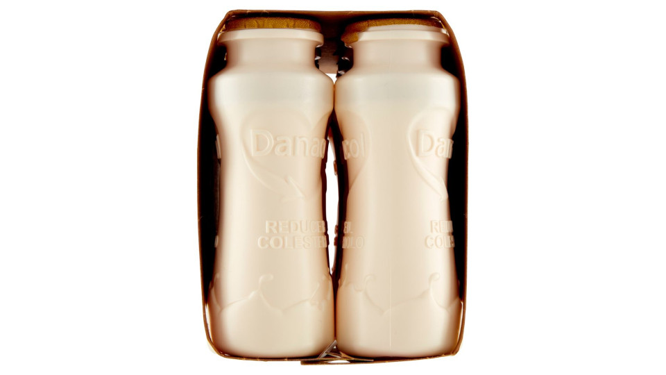 DANACOL Yogurt da bere, Riduce il Colesterolo grazie agli Steroli Vegetali, gusto Ananas, 4x100g