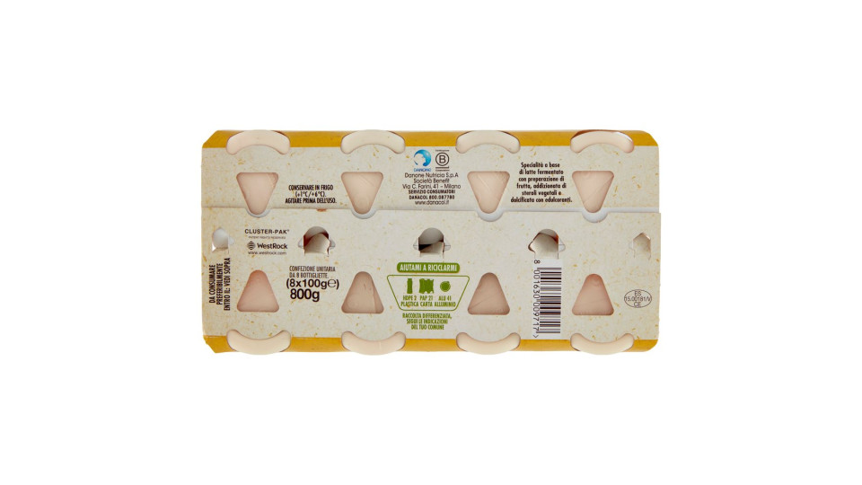 DANACOL Yogurt da bere, Riduce il Colesterolo grazie agli Steroli Vegetali, gusto Ananas, 4x100g