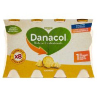 DANACOL Yogurt da bere, Riduce il Colesterolo grazie agli Steroli Vegetali, gusto Ananas, 4x100g