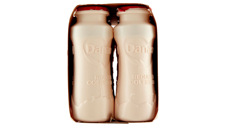 DANACOL Yogurt da bere, Riduce il Colesterolo grazie agli Steroli Vegetali, gusto Fragola, 4x100g
