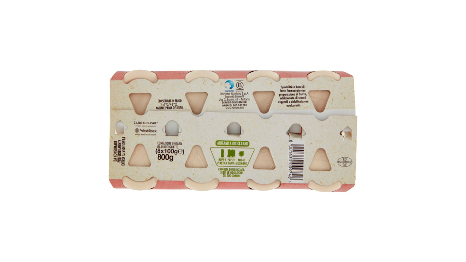DANACOL Yogurt da bere, Riduce il Colesterolo grazie agli Steroli Vegetali, gusto Fragola, 4x100g