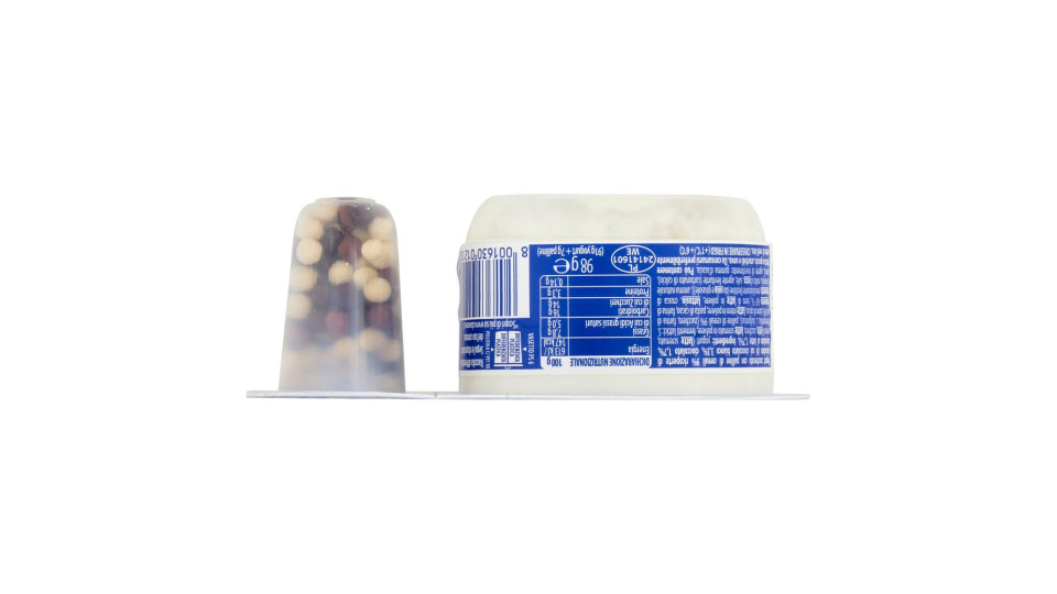 DANONE Duo, Yogurt Bianco Cremoso con Croccanti Palline al Cioccolato, 98g