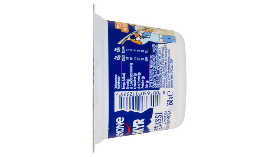 DANONE Skyr, Yogurt ispirato all'Islanda, 0% grassi,Cremoso,Ricco in Proteine, Pesca&Albicocca, 150g
