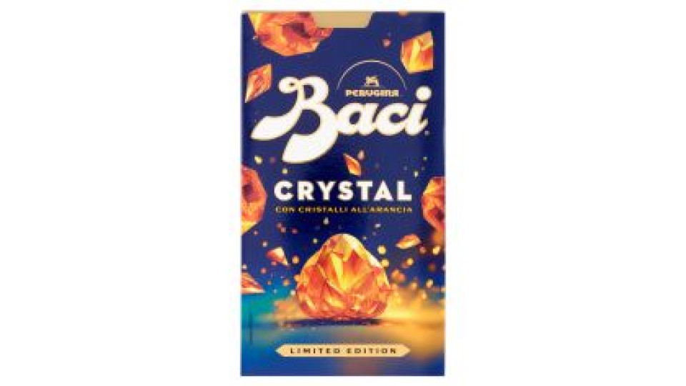 BACI PERUGINA Crystal Cioccolatini Fondenti all'Arancia ripieni al Gianduia Scatola 150g