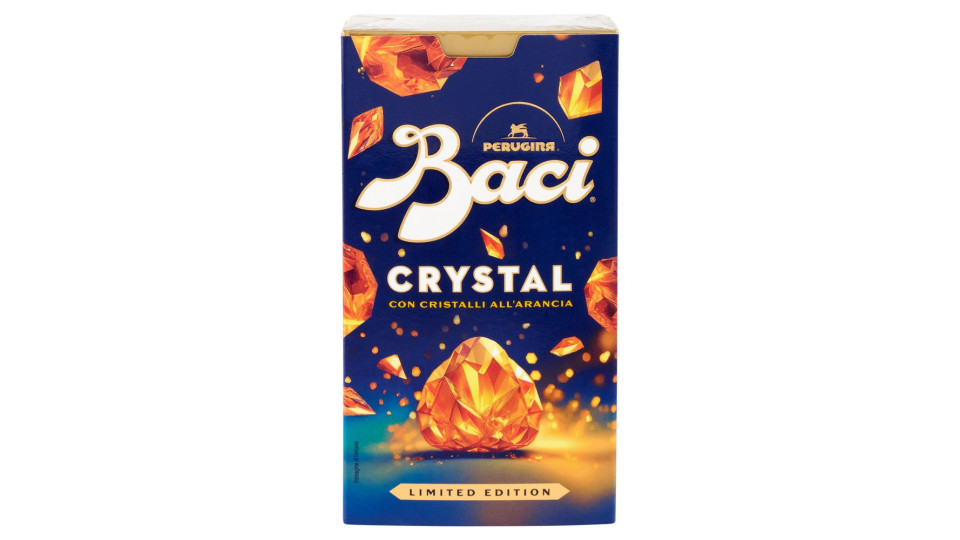 BACI PERUGINA Crystal Cioccolatini Fondenti all'Arancia ripieni al Gianduia Scatola 150g