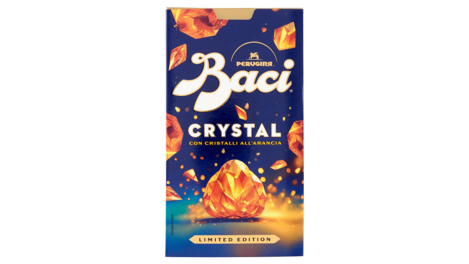 BACI PERUGINA Crystal Cioccolatini Fondenti all'Arancia ripieni al Gianduia Scatola 150g