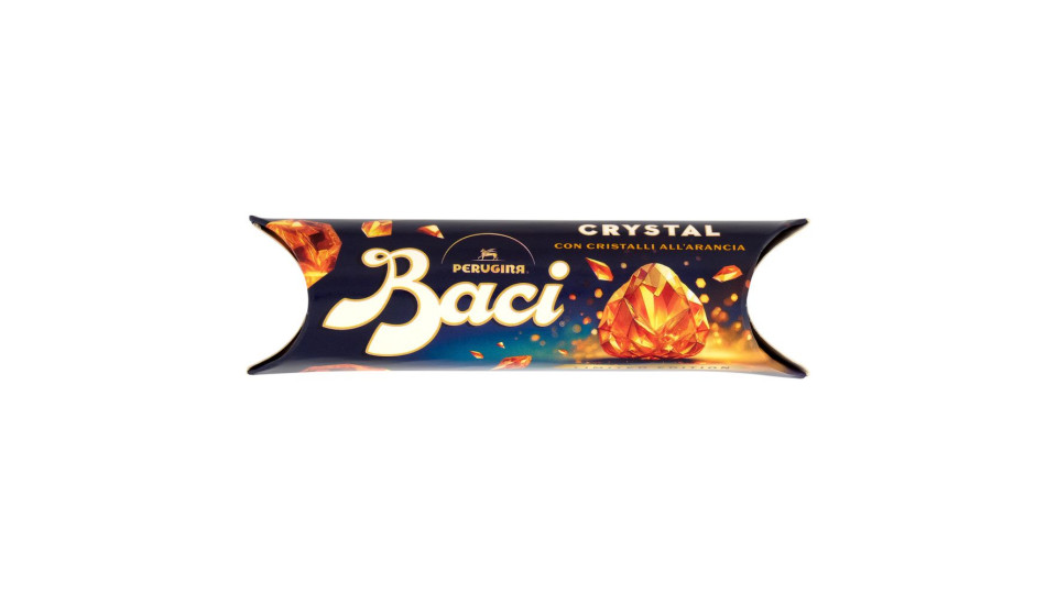 BACI PERUGINA Crystal Cioccolatini Fondenti all'Arancia ripieni al Gianduia Tubo 37,5g
