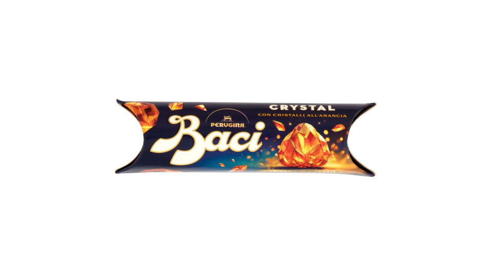 BACI PERUGINA Crystal Cioccolatini Fondenti all'Arancia ripieni al Gianduia Tubo 37,5g