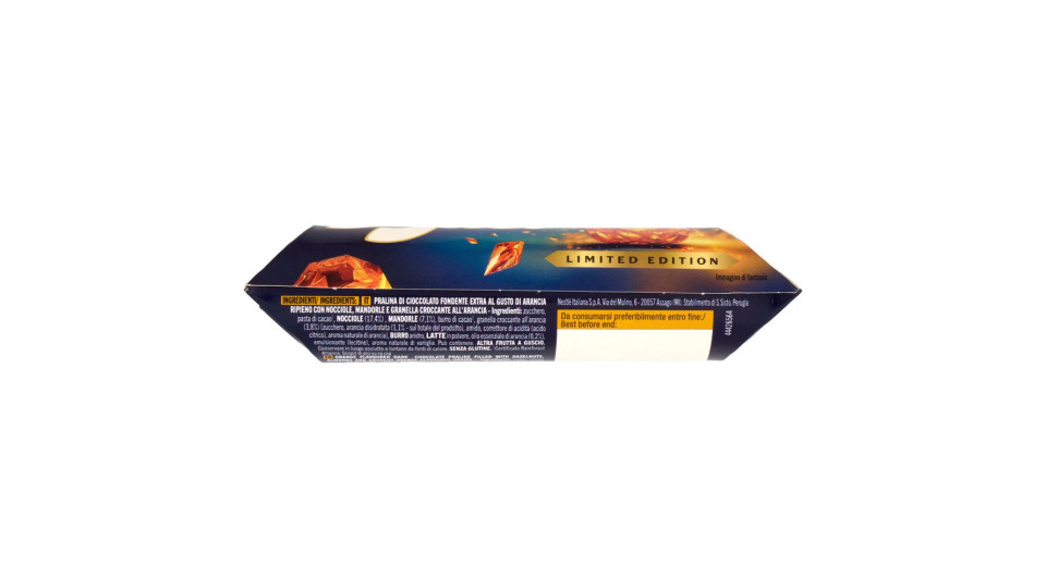 BACI PERUGINA Crystal Cioccolatini Fondenti all'Arancia ripieni al Gianduia Tubo 37,5g