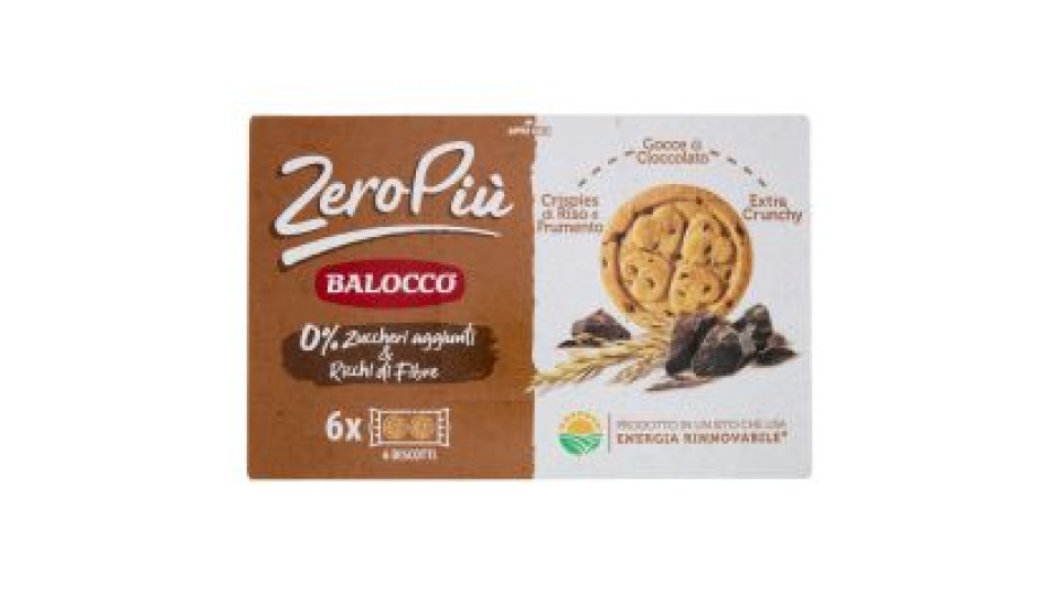Balocco ZeroPiù Cioccolato & Crispies di Riso e Frumento 6 x 35 g