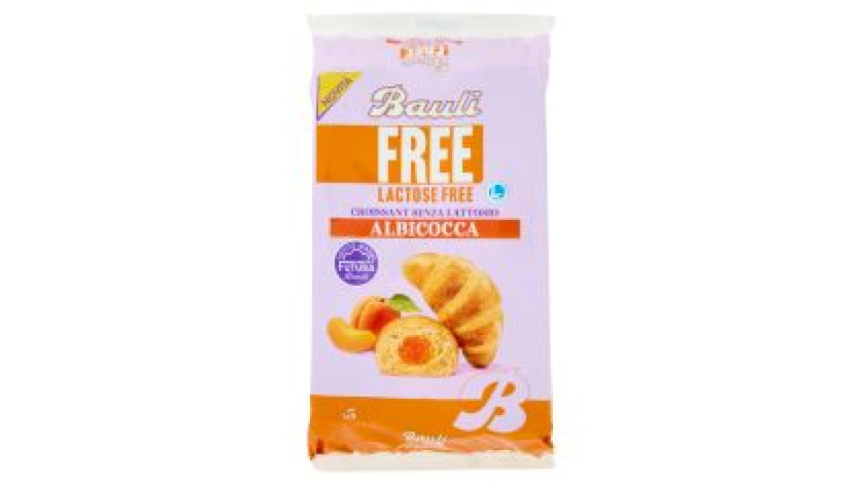 Bauli Free Lactose Free Croissant Senza Lattosio Albicocca 5 x 45 g