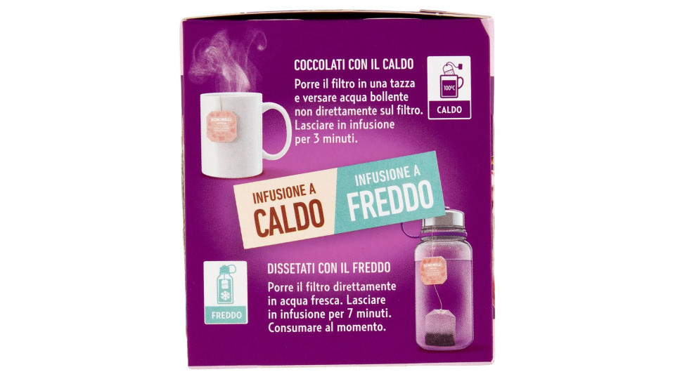 Bonomelli Infusi Fruttosi 100% Naturali Ciliegia e Mirtillo 12 Filtri 24 g