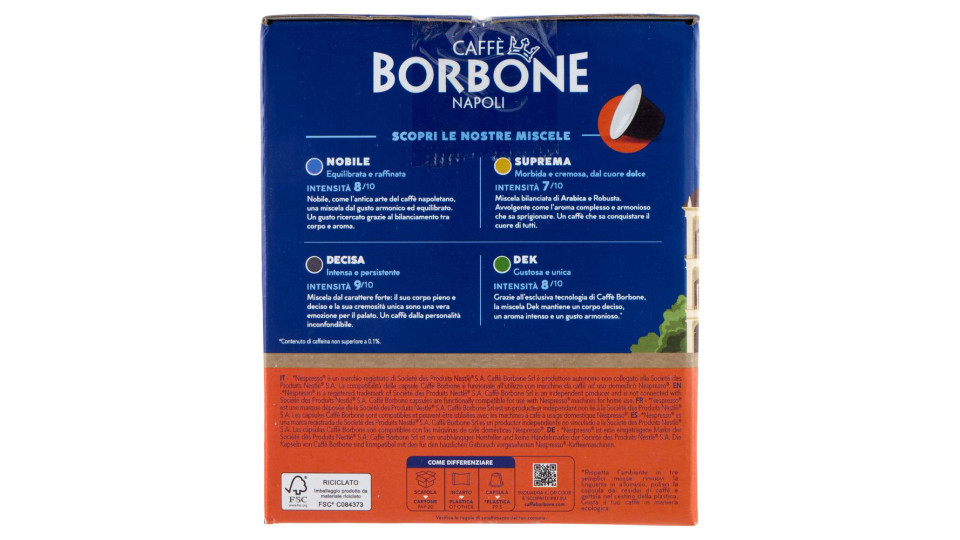 Caffè Borbone Miscela Decisa Capsule Compatibili Nespresso* ad uso domestico 30 x 5 g