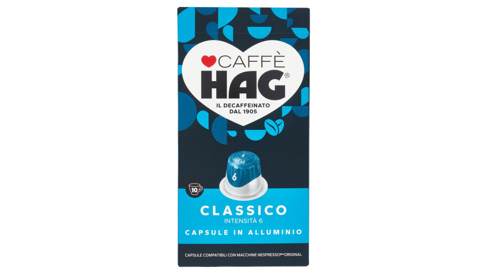 Caffè HAG Classico 6- 30 Capsule Caffè Compatibili con Macchine Nespresso*® Original 156g