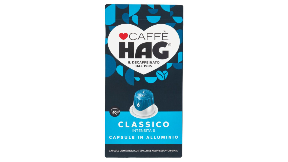 Caffè HAG Classico 6- 30 Capsule Caffè Compatibili con Macchine Nespresso*® Original 156g