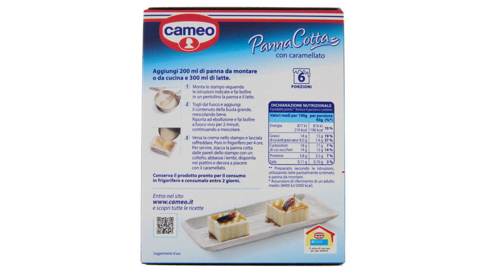 cameo Preparato per Panna Cotta con caramellato 97 g
