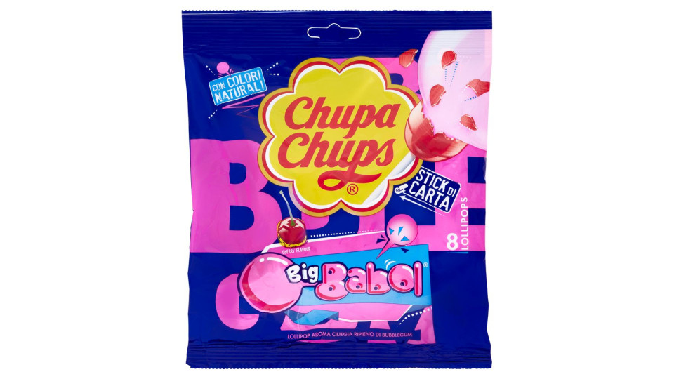 Chupa Chups Big Babol 8 Lollipops 120 g