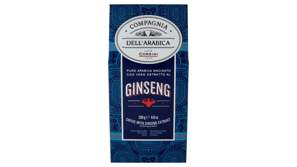 Compagnia dell'Arabica Puro Arabica Macinato con Vero Estratto al Ginseng caffè macinato 250 g