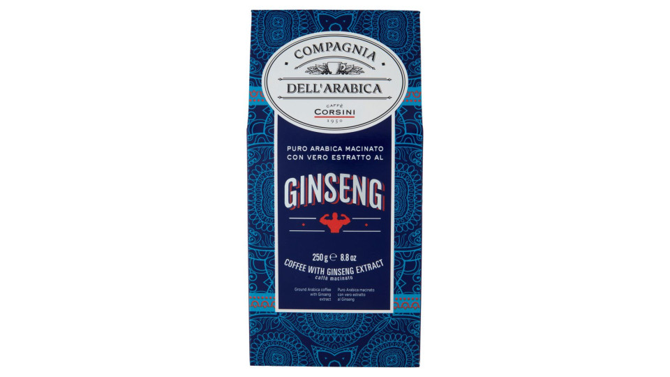 Compagnia dell'Arabica Puro Arabica Macinato con Vero Estratto al Ginseng caffè macinato 250 g