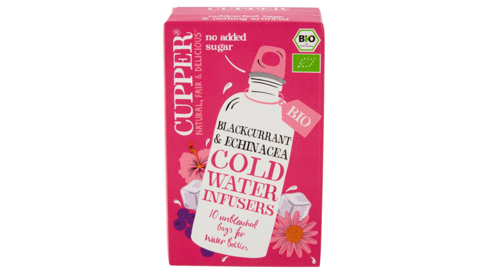 CUPPER Infuso a freddo Biologico di Ribes Nero e Echinacea 10 bustine