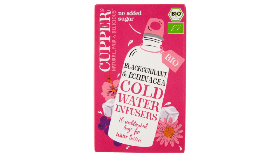 CUPPER Infuso a freddo Biologico di Ribes Nero e Echinacea 10 bustine