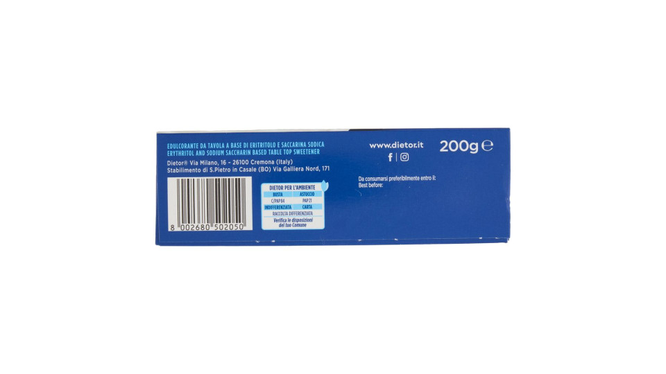 Dietor Zero Calorie Buste 2 x 100 g