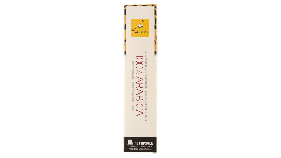 Filicori Zecchini 10 Capsule di Caffè 100% Arabica Compatibili con Nespresso Original Line 10 x 5,5g