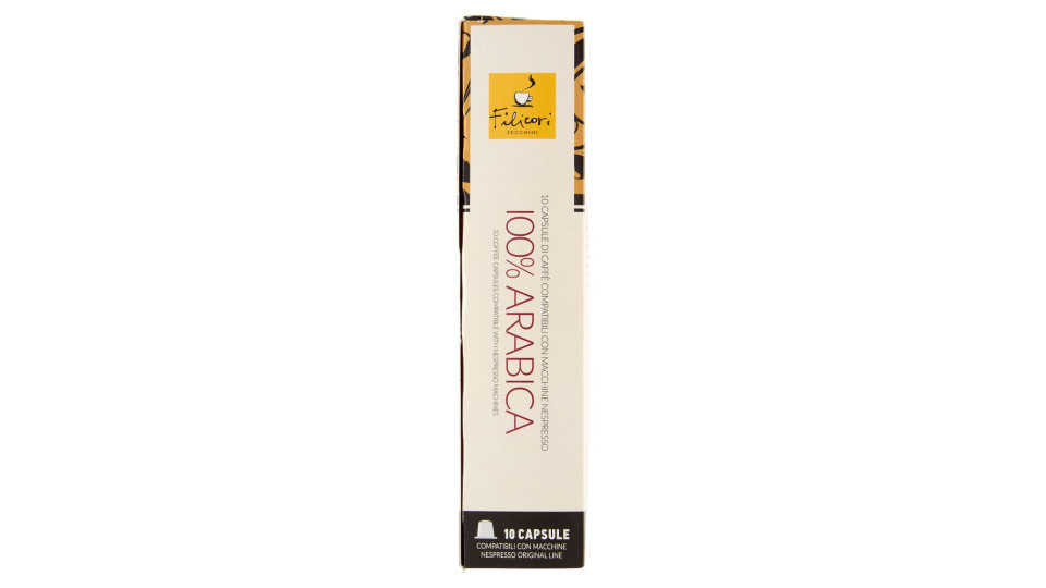 Filicori Zecchini 10 Capsule di Caffè 100% Arabica Compatibili con Nespresso Original Line 10 x 5,5g